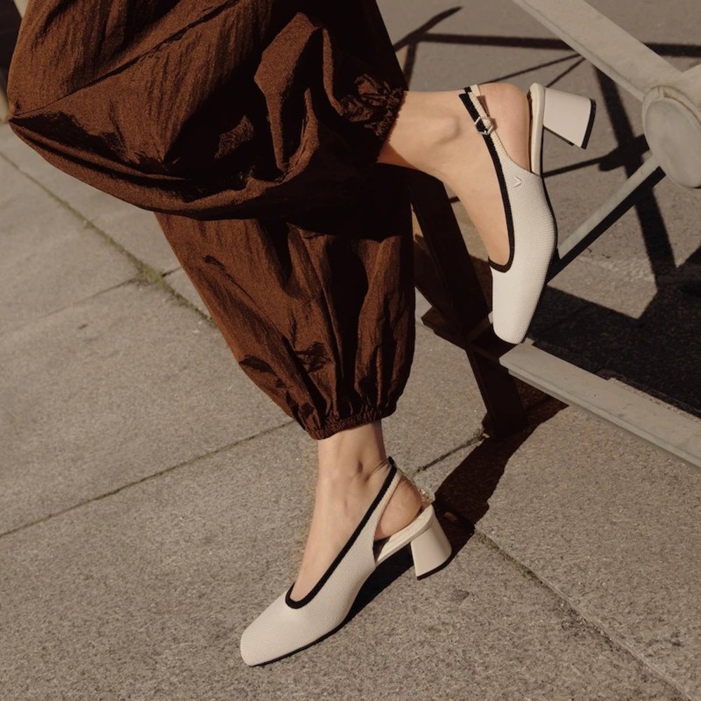 VIVAIA Mikko Margot Women Square Toe Slingback Block Heels 40.5 US 9-9.5